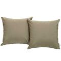 Modway Furniture Convene Outdoor Patio Pillow Set, Mocha - Two Piece EEI-2001-MOC